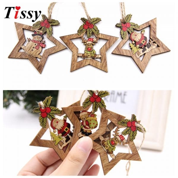Star Printed Christmas Ornaments